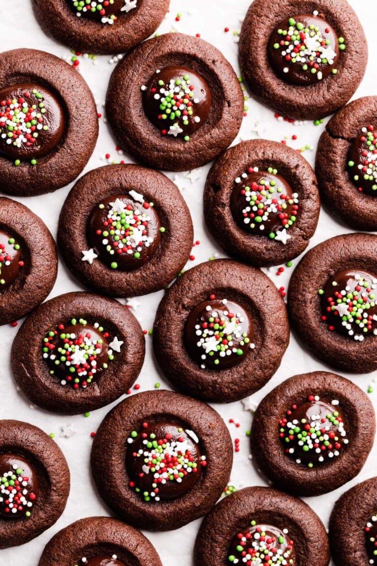 chocolate thumbprint cookies