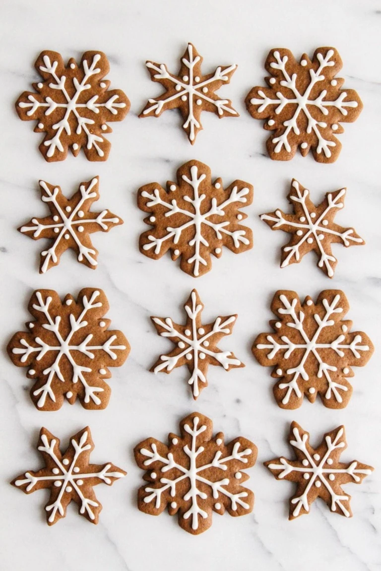 gingerbread snowflake cookies