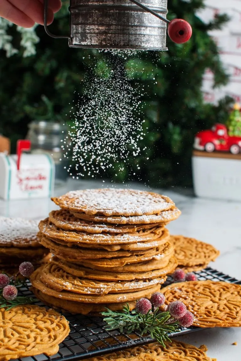 gingerbread pizzelle