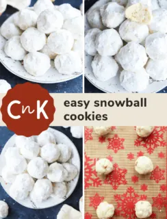 snowball cookies pin graphic