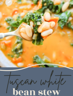 tuscan white bean soup pinterest graphic