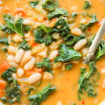 Bowl of a hearty italian vegetable stew