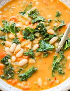 Bowl of a hearty italian vegetable stew