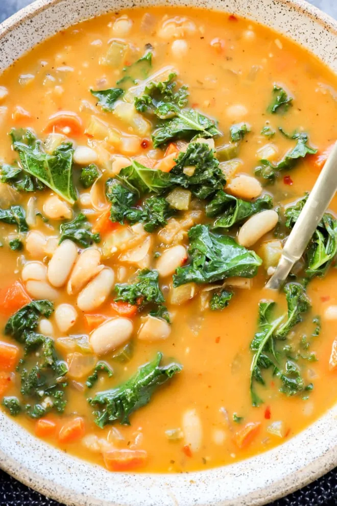 Bowl of a hearty italian vegetable stew