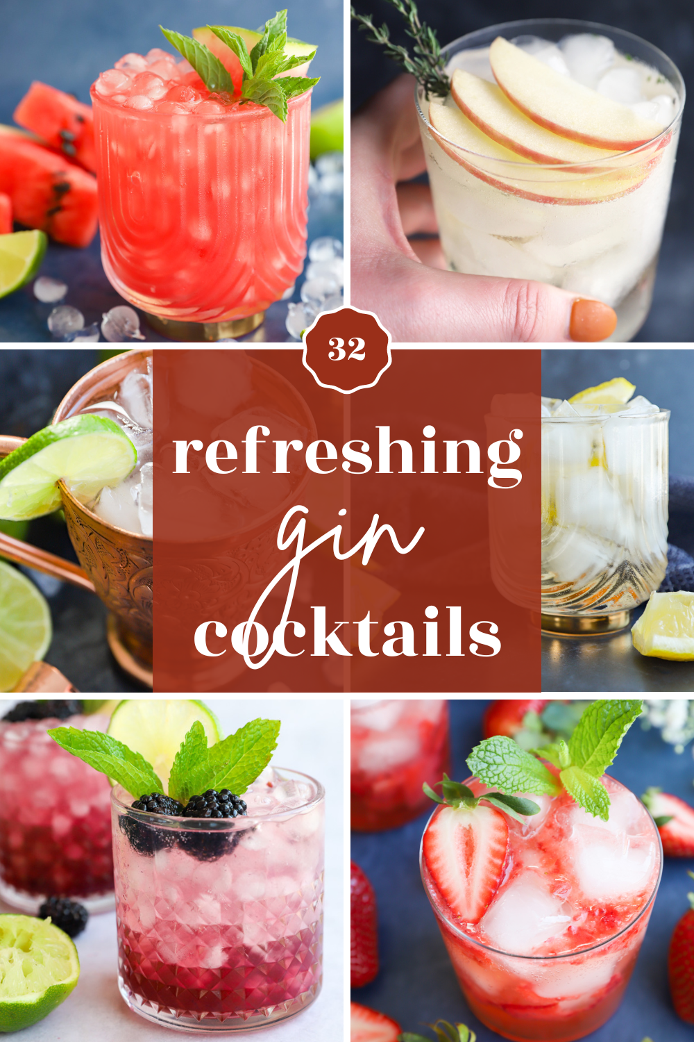 gin drinks round up pin graphic