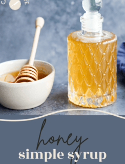 honey simple syrup pinterest graphic