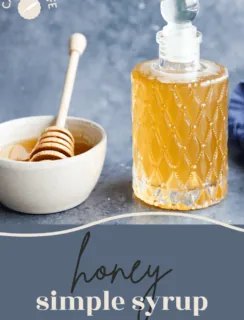 honey simple syrup pinterest graphic