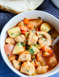 image of winter hearty stew with seasonal vegetables
