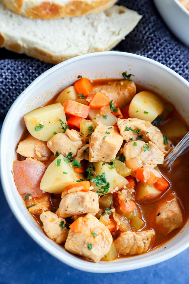 image of winter hearty stew with seasonal vegetables