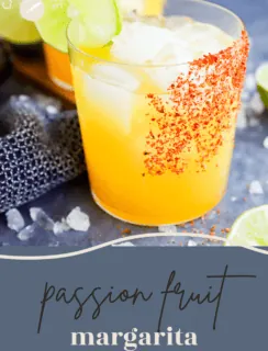 passion fruit margarita recipe Pinterest image
