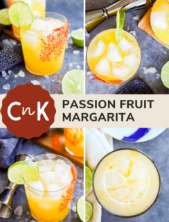 passion fruit margarita recipe Pinterest graphic