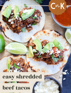 shredded beef tacos pinterest image