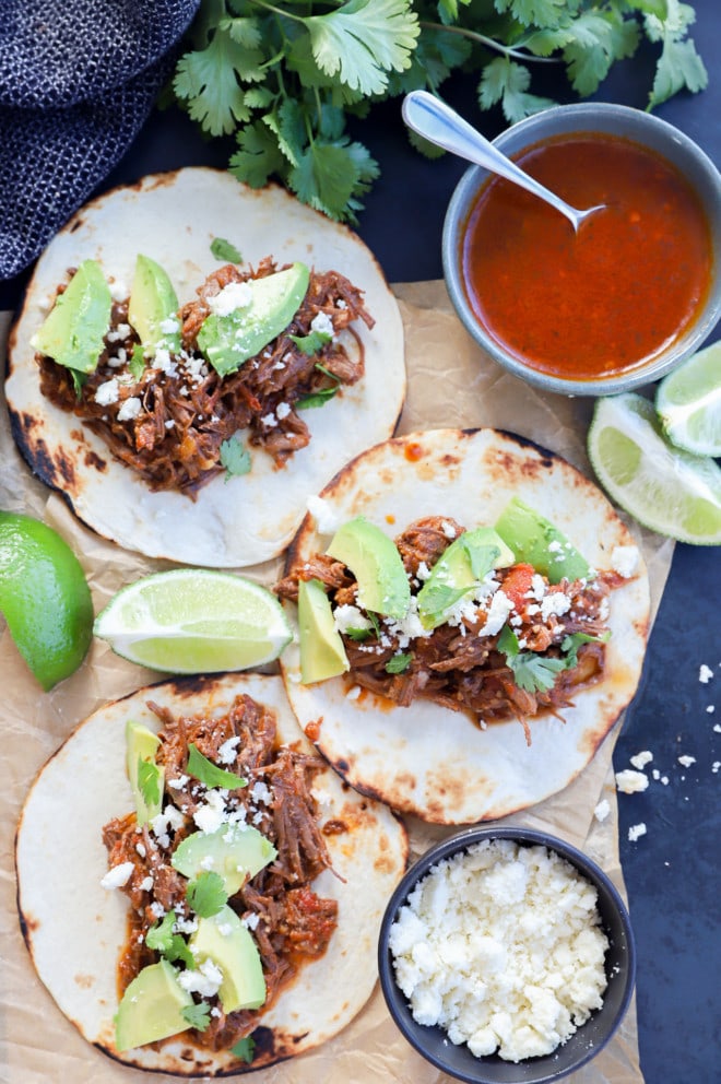 image of meat tortillas and toppings