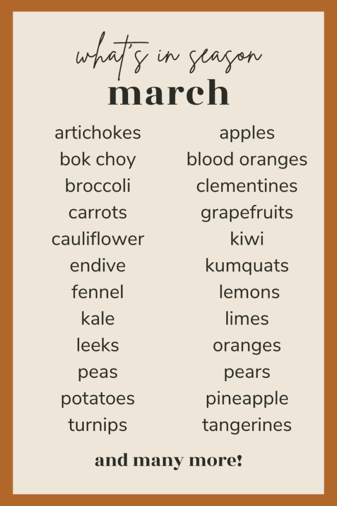 March Produce Guide Pinterest Photo