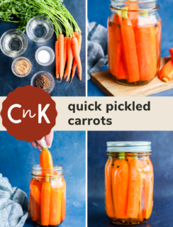 quick pickled carrots pinterest graphic