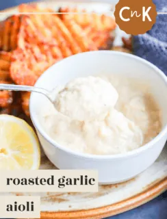 Roasted Garlic Aioli Pinterest Image