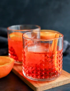 Aperitif cocktail with gin