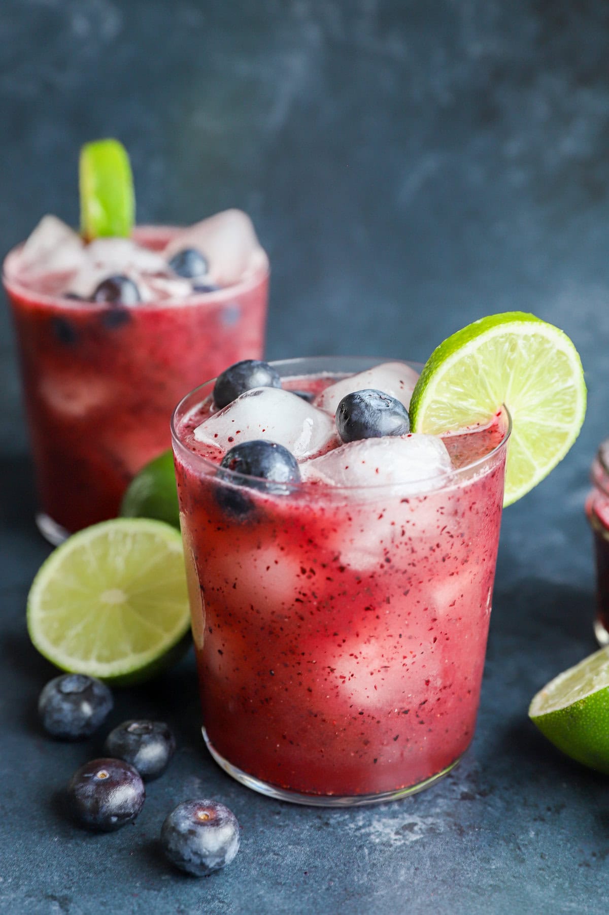 fruity cocktail in a glass for summer and spring