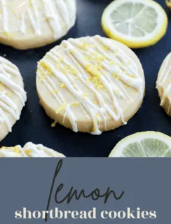 lemon shortbread cookies pinterest image