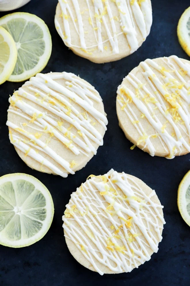 image of citrusy sweet baked treats with slices of fruit