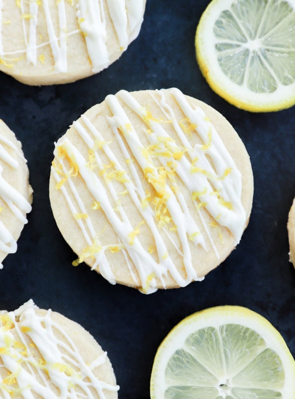 white chocolate drizzled on top of the baked sweet treats