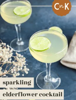 elderflower cocktail pinterest image