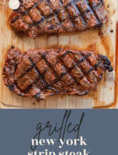 grilled new york strip steak pinterest image