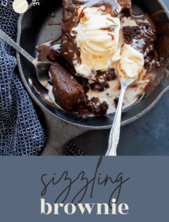 Sizzling brownie pinterest image