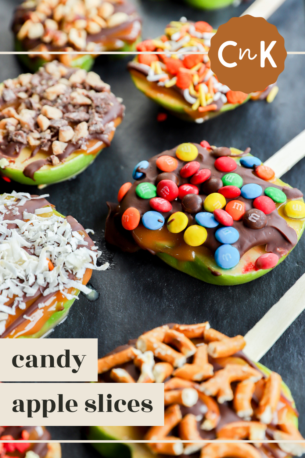 The Easiest Candy Apple Slices | Cake 'n Knife
