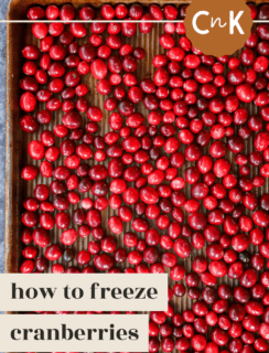 how to freeze cranberries pinterest image