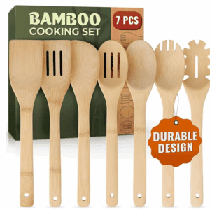 wooden cooking tool set