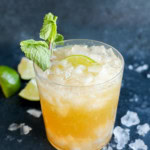 ipanema cocktail in a glass non-alcoholic mint sprig