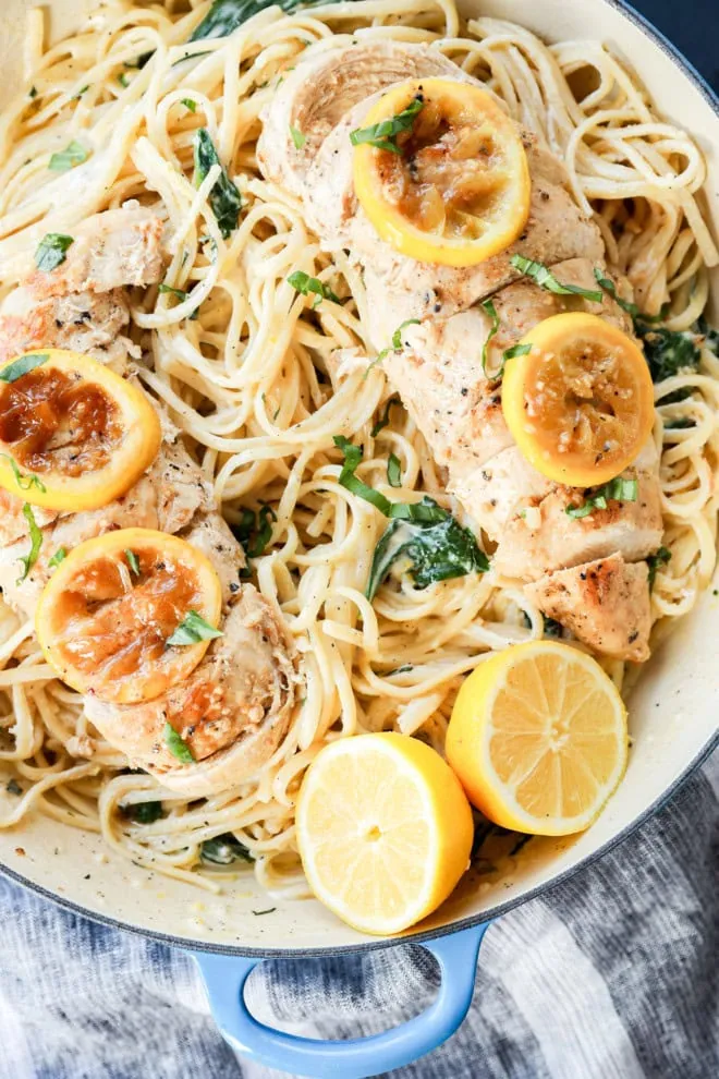 easy weeknight poultry meal with linguine and citrus