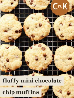 mini chocolate chip muffins pinterest image
