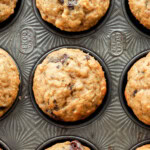 Easy baked breakfast in tin with pieces of candy