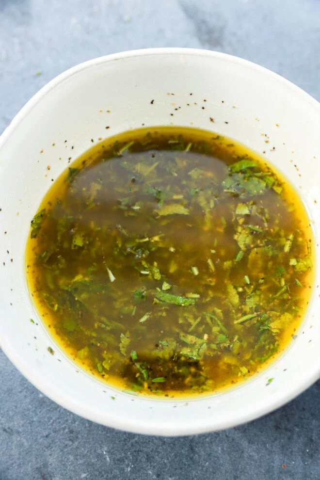 easy sauce to prep juicy meat before grilling in a bowl
