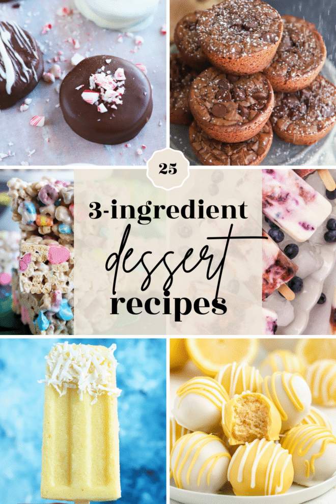3-ingredient dessert recipes pinterest image