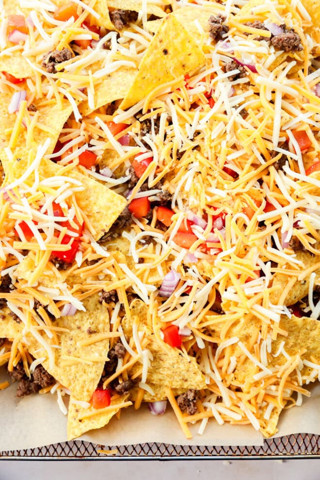 Air fryer nachos before cooking