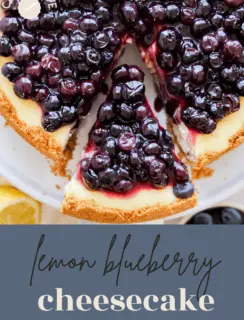 lemon blueberry cheesecake pinterest image