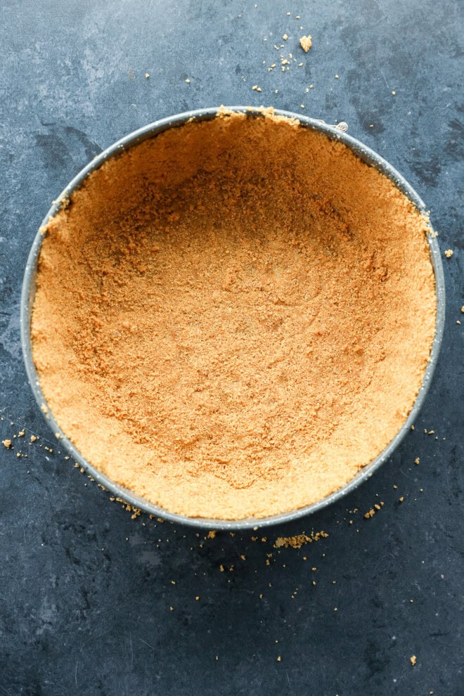 graham cracker crust baked in springform pan