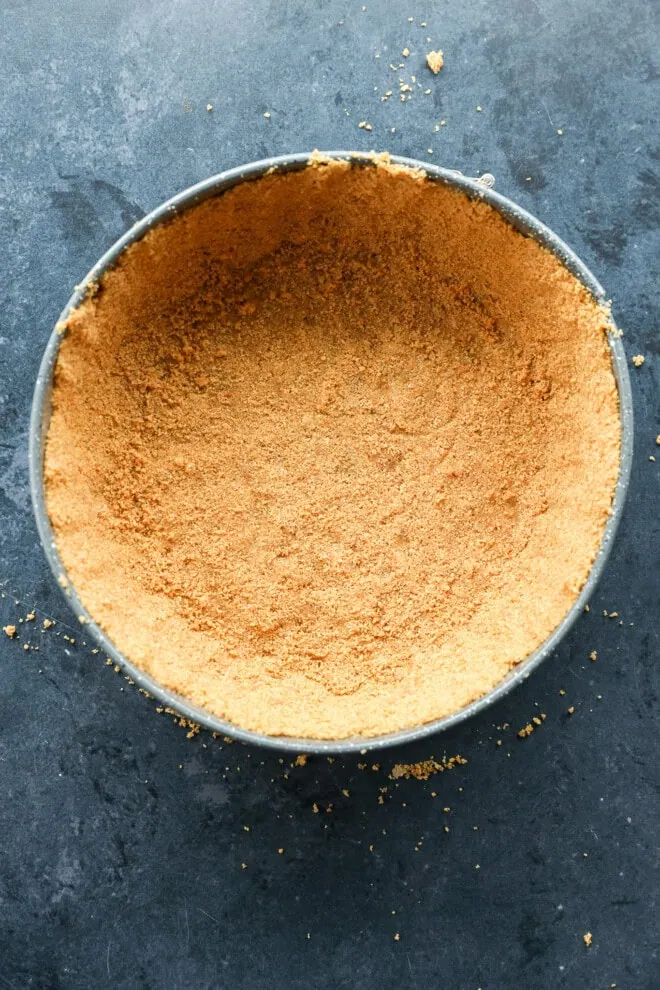 graham cracker crust baked in springform pan