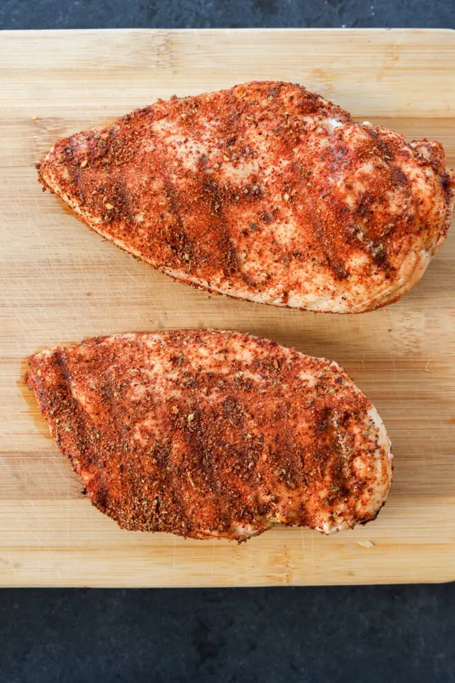 chicken seasoned with spicy smoky seasoning