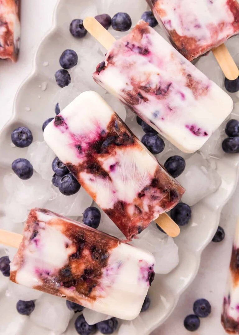 blueberry yogurt popsicles