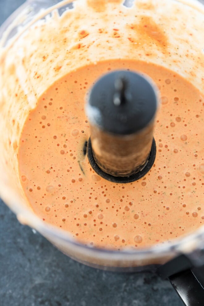 easy homemade spicy sauce in a food processor