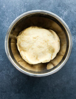 homemade pastry in bowl before chilling