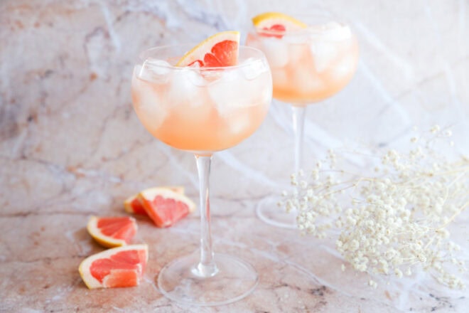 Rosé Elderflower Spritz Cocktail horizontal social media image