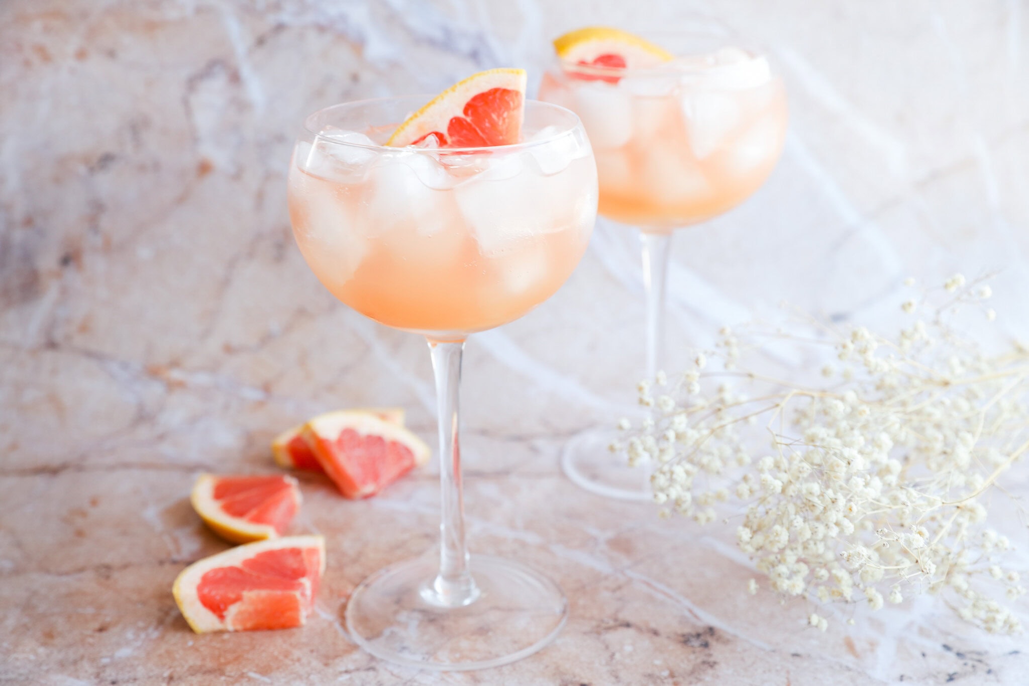 Rosé Elderflower Spritz Cocktail horizontal social media image