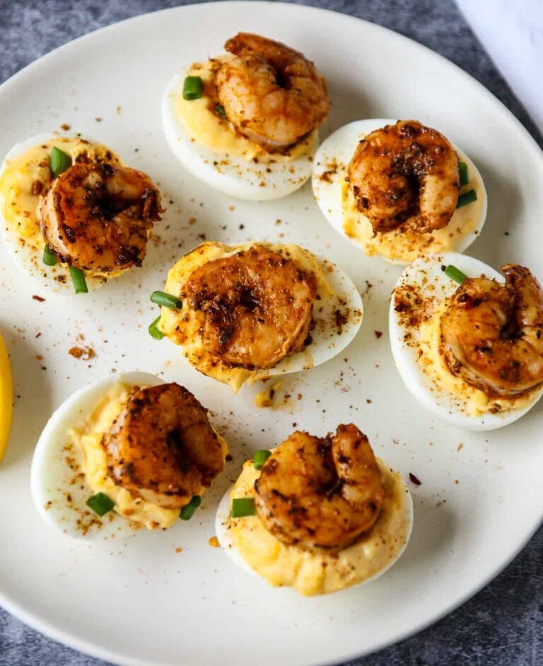 cajun shrimp deviled eggs