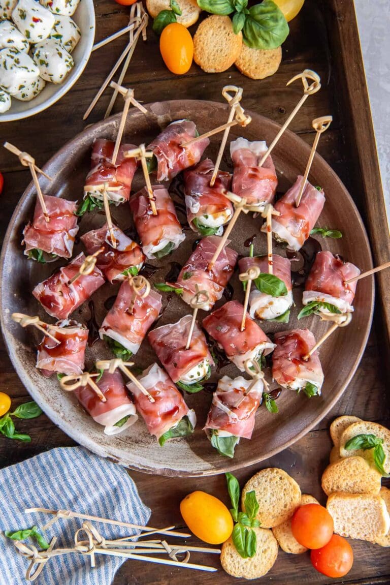 prosciutto wrapped mozzarella