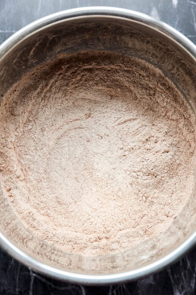 dry ingredients combined in a large bowl